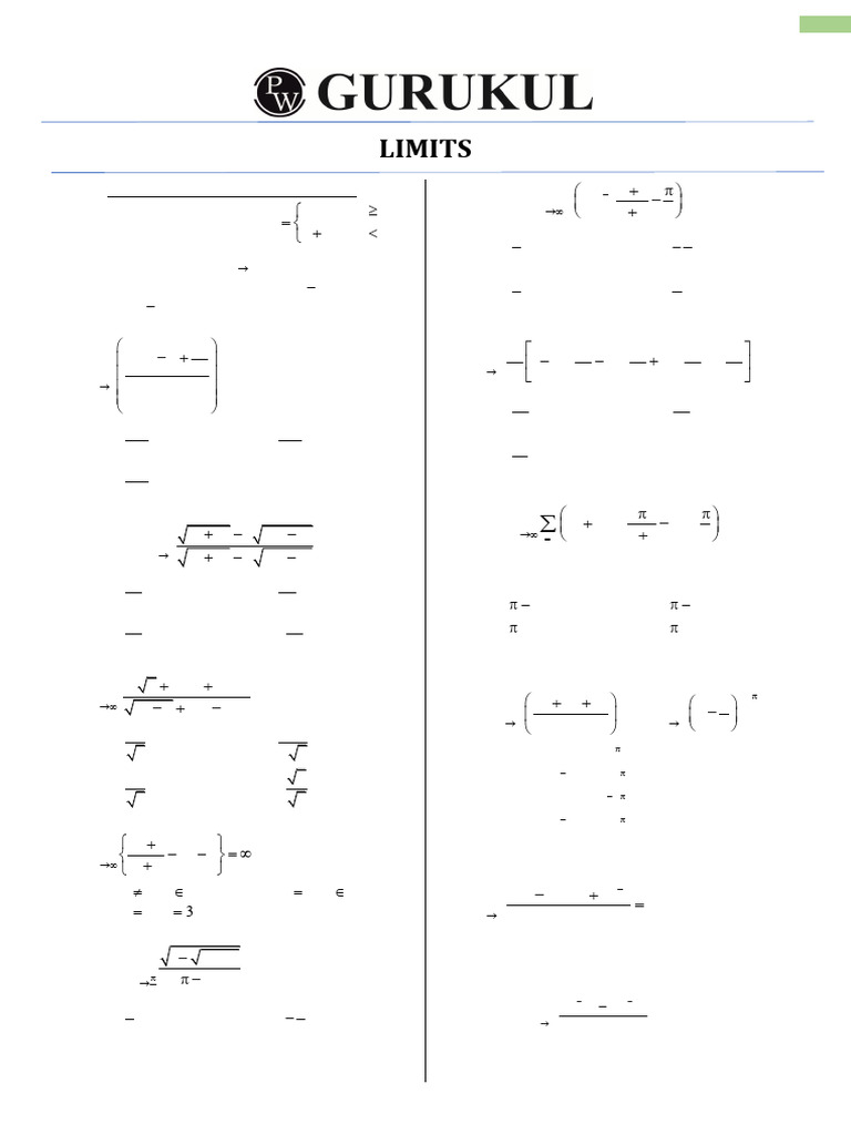 Limits | PDF | Function (Mathematics) | Functions And Mappings