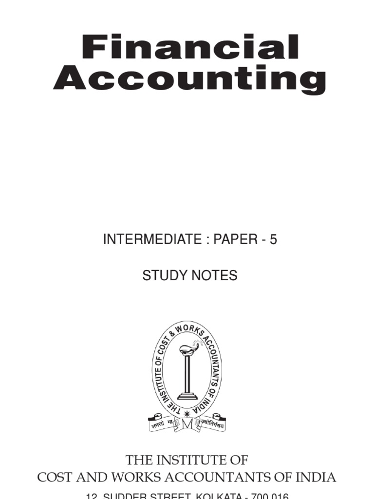 Financial Accounting For ICWA PDF Debits And Credits Expense