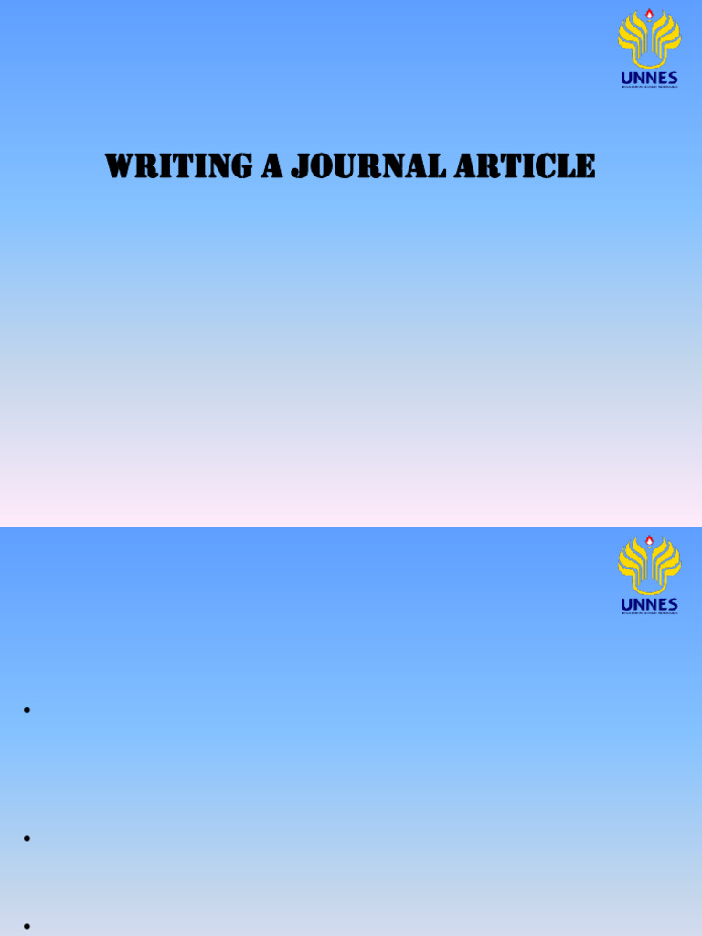 Writing a Journal Article_prof. Dwi Rukmini | PDF