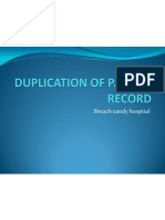Duplication of Patient Record
