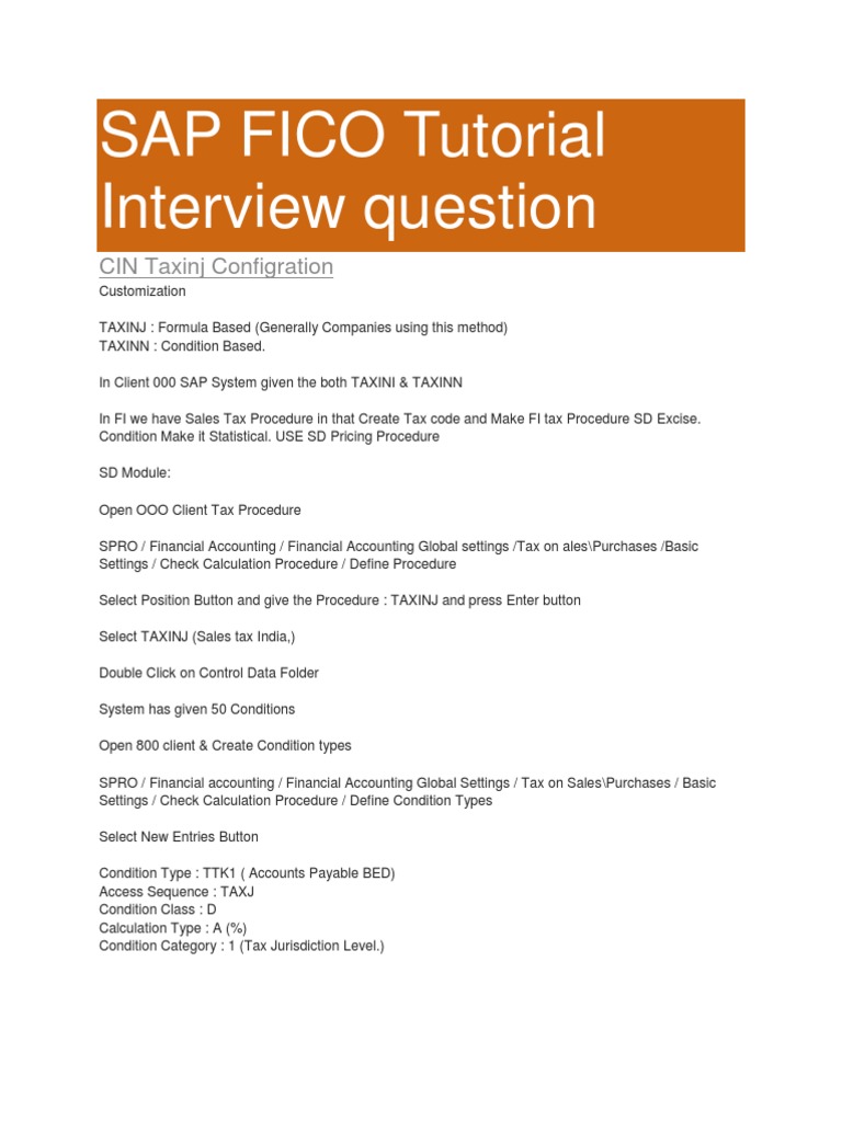 Sap fico tutorial interview question pdf computing business