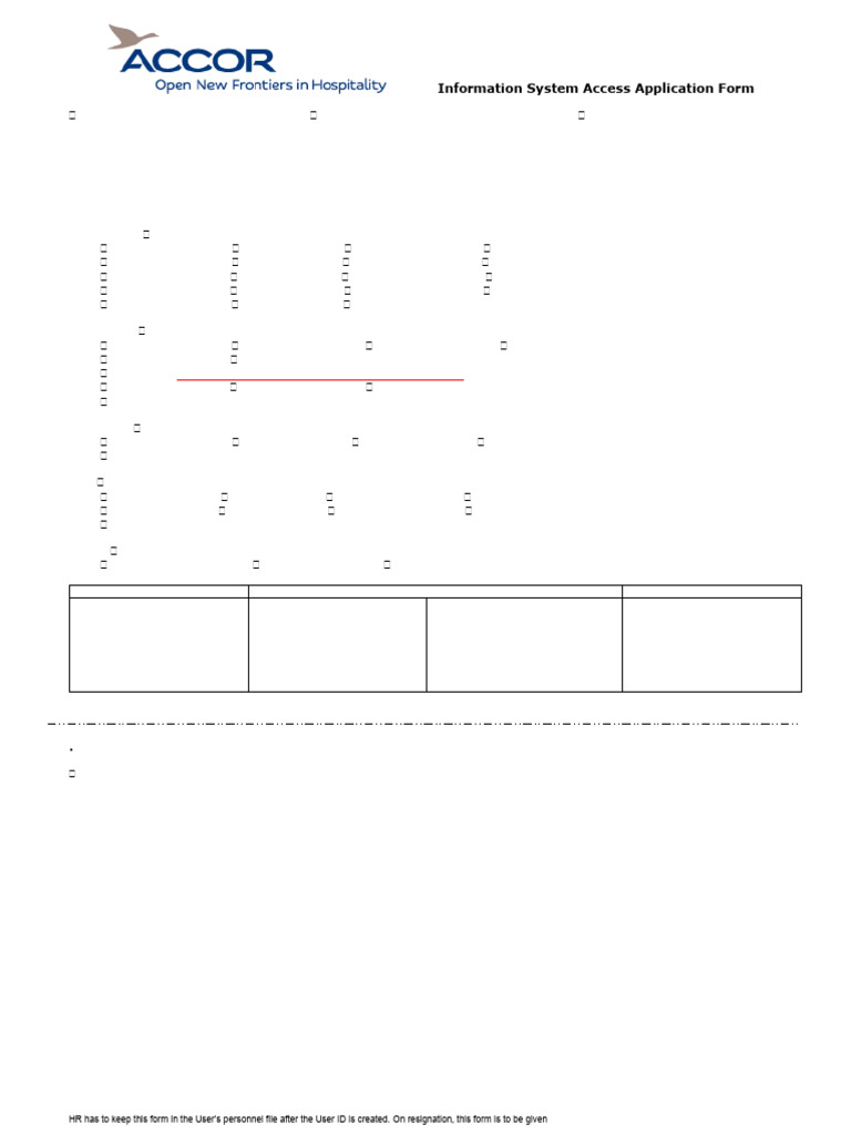 05. Sample of Information System Access Application Form | PDF