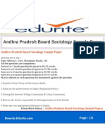Andhra Pradesh Board Sociology Sample Paper