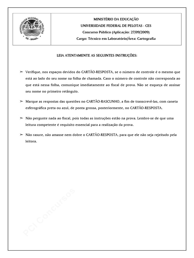 Prova Tec Cartografia | PDF