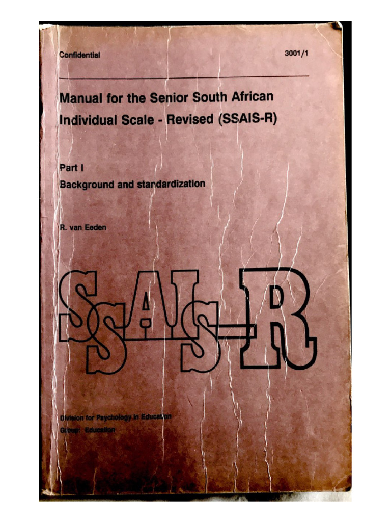 Manual 1 Ssais-R | PDF