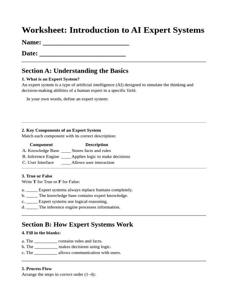 AI Expert System | PDF