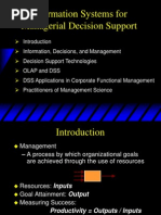 Information Systems For Managerial Decision Support