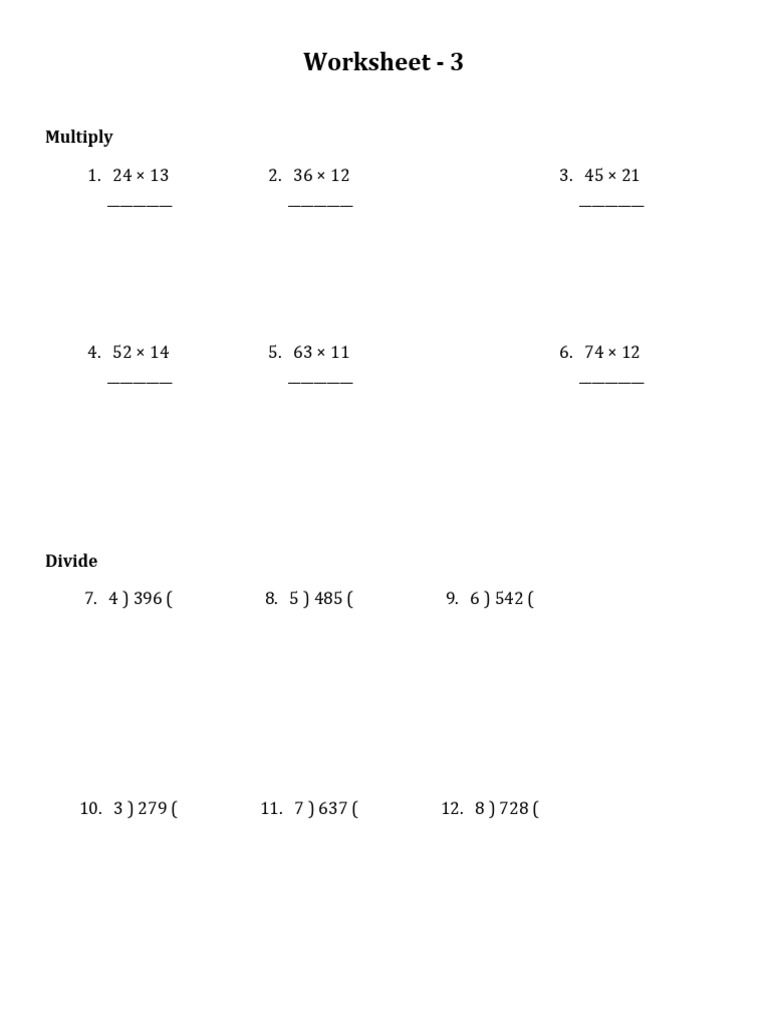 Worksheet 3 | PDF