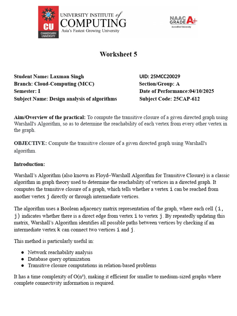 5 Daa Worksheet | PDF