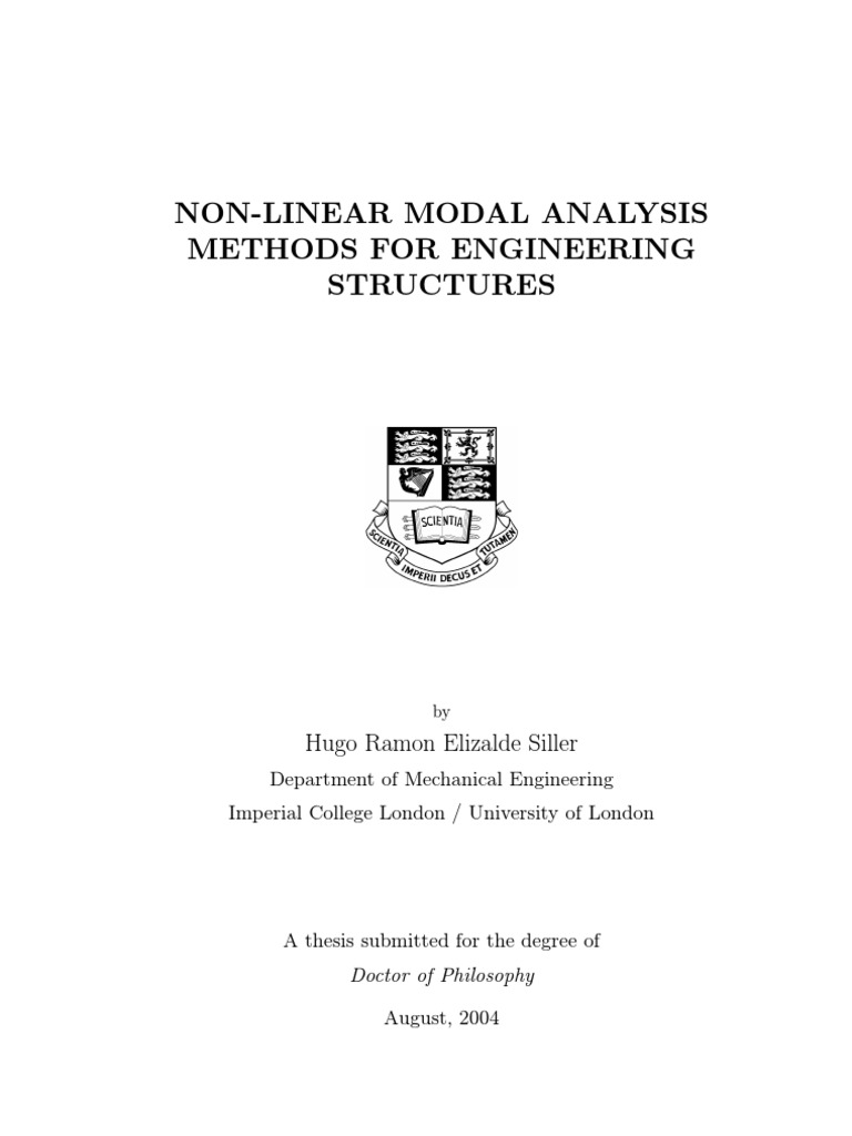 Non-Linear Modal Analysis | PDF | Matrix (Mathematics) | Eigenvalues ...