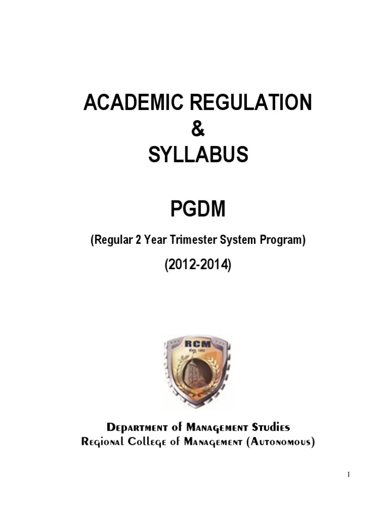 Syllabus@PGDM 1st Year | PDF | Macroeconomics | Economics