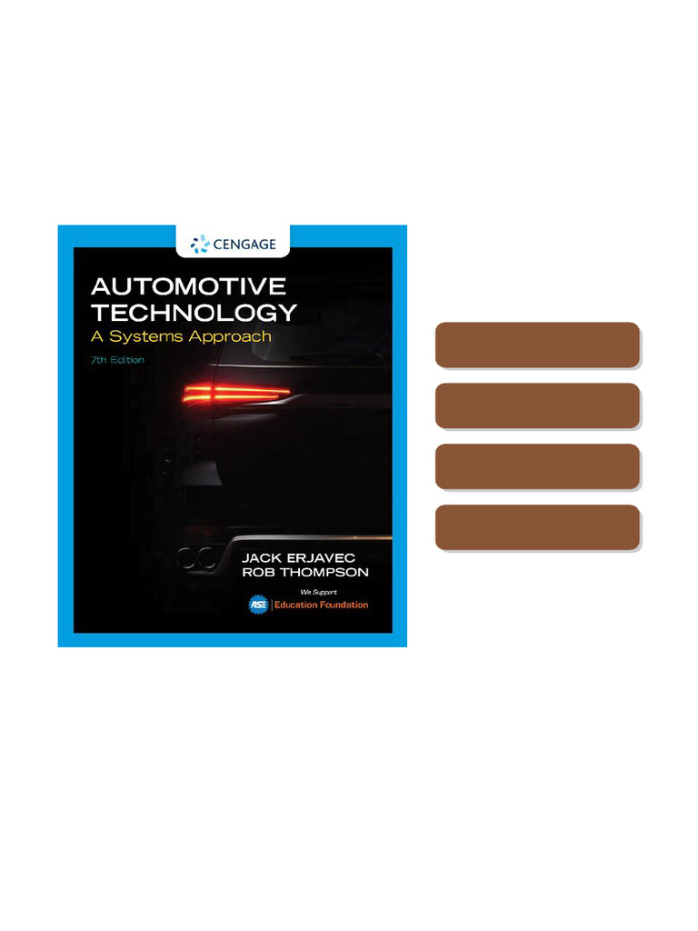 Automotive Technology: A Systems Approach 7th Edition Jack Erjavec ...
