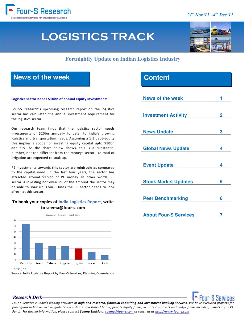4s-Logistics 2011-11 12 | PDF | Investment Banking | Venture Capital