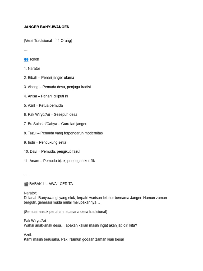 JANGER BANYUWANGEN | PDF