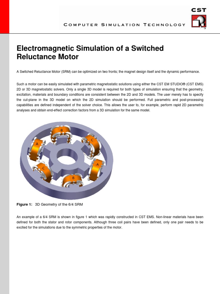 Electromagnetic Simulation of A Switched Reluctance Motor | PDF ...