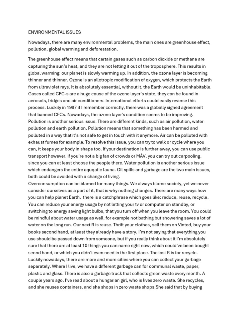 Environmental Issues | PDF