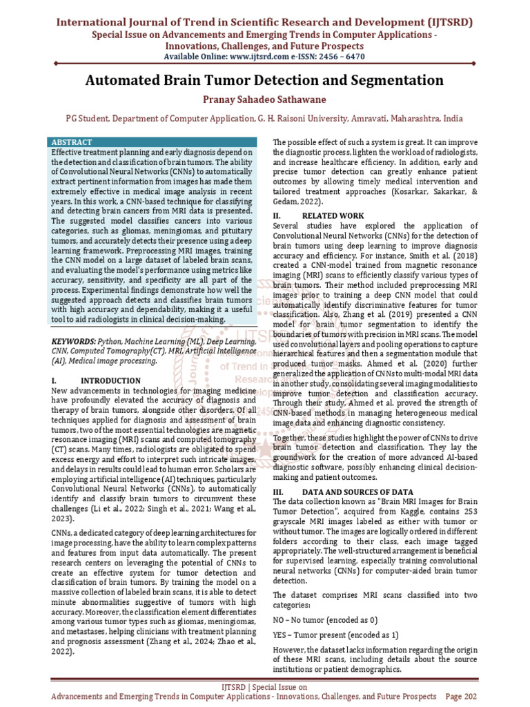 Automated Brain Tumor Detection and Segmentation | PDF | Medical ...