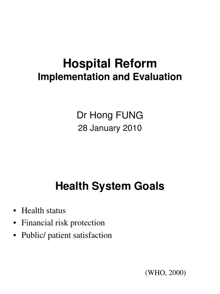 Hospital Reform Implimentation and Evaluation | PDF | Governance ...