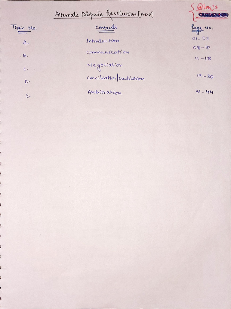 ADR NOTES | PDF