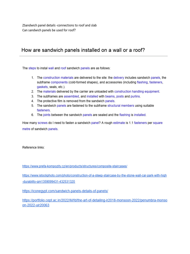 Sandwich Panels | PDF
