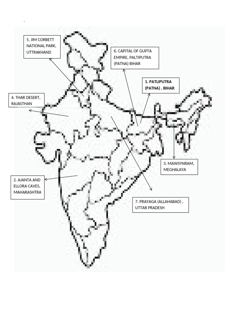 Map Work of Class 6th | PDF