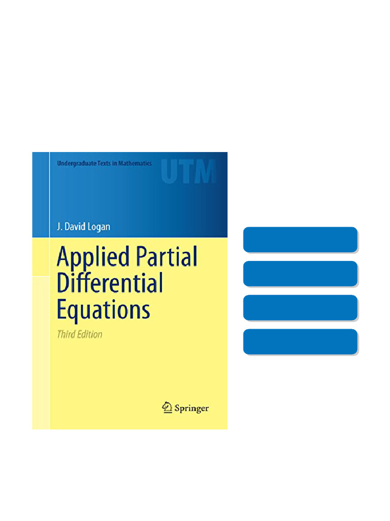 Applied Partial Differential Equations Undergraduate Texts in ...