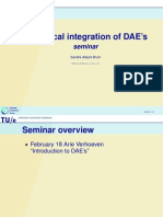 Numerical Integration of DAE's: Seminar