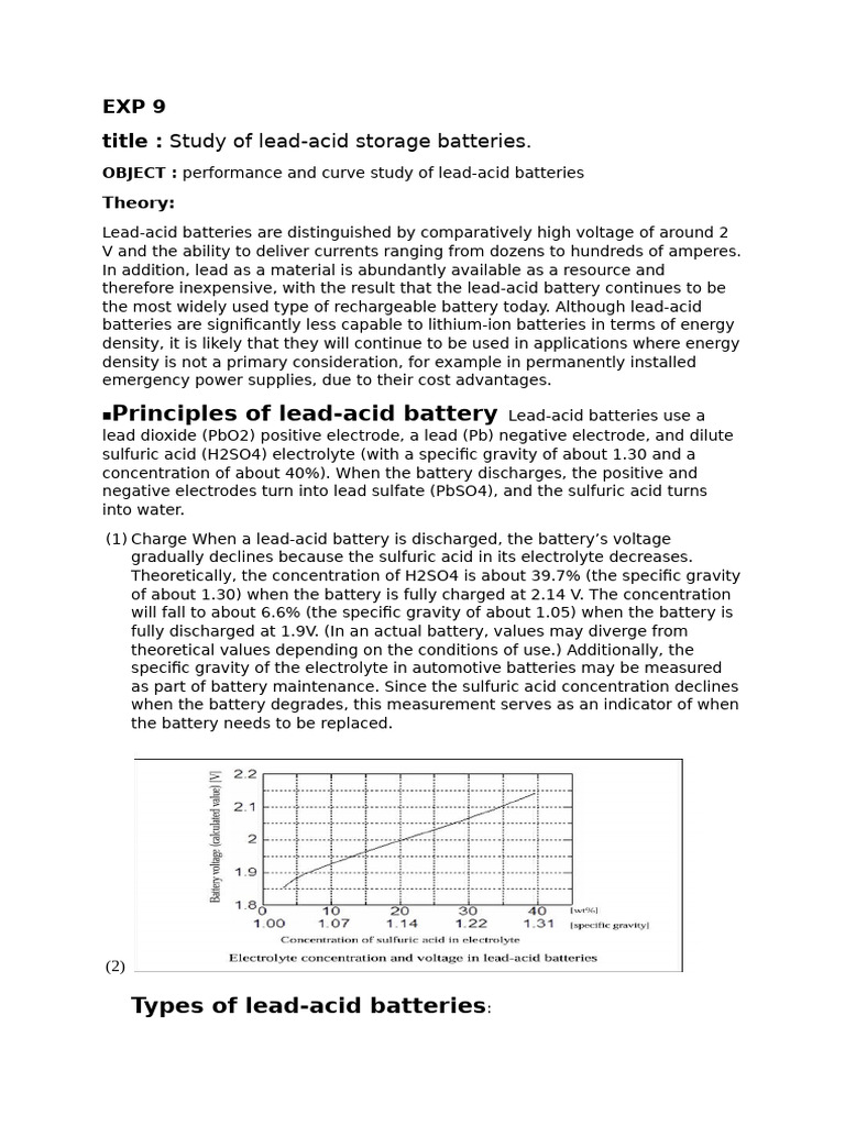 Lead Acid Batteries | PDF