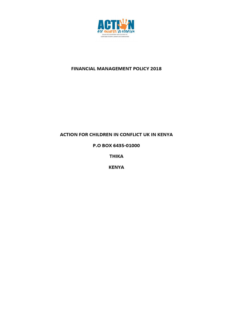 AfCiC Financial Management Policy 2018 | PDF