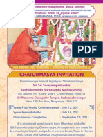 Chaturmasya Invitation: Ì'Mg D (Gï Záma Ešvo Nm¡Ì - H$Ë - F - Ÿ & Nameamë - O Dýxo Ewh$Vmv Vnmo (Z (Y - Ÿ Ÿ&&
