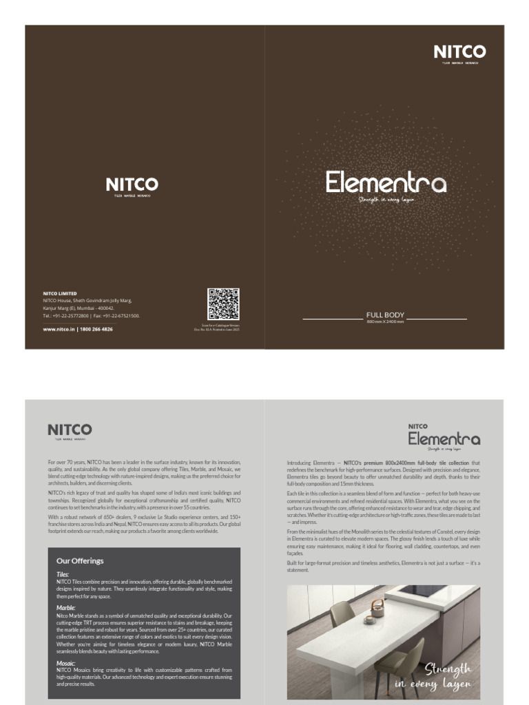 800x2400mm Elementra - Catalogue | PDF