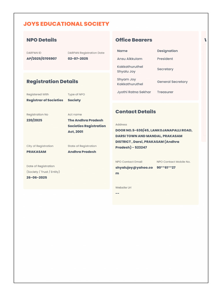 Joys Educational Society 11.02.2026 | PDF