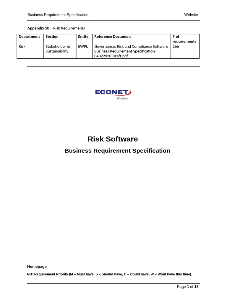 Appendix 10 | PDF | Regulatory Compliance | Operational Risk