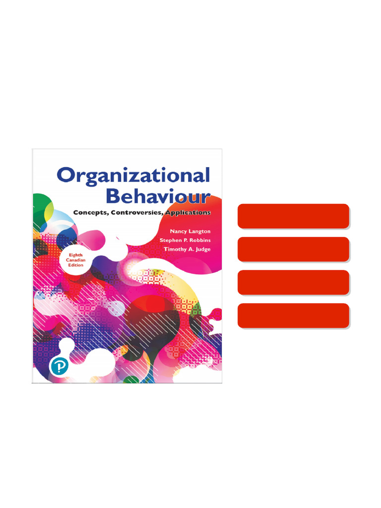 Organizational Behaviour Concepts, Controversies, Applications, 8th Canadian Edition direct ...