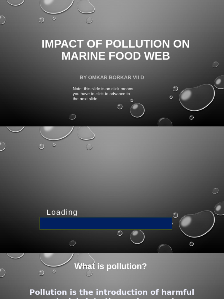 Impact of Pollution on Marine Food Web | PDF