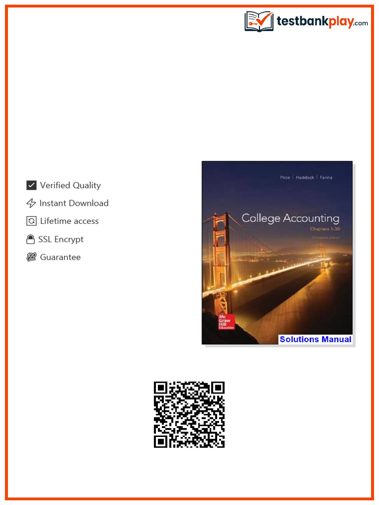 Download College Accounting 14th Edition Price Solutions Manual PDF ...