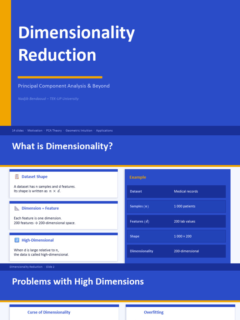 4- Dimensionality Reduction PCA | PDF | Principal Component Analysis ...