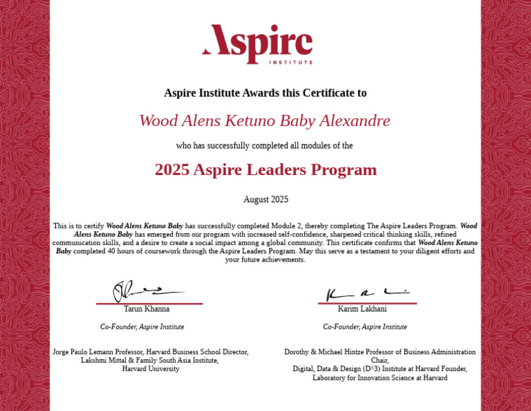 Aspire Leader Program 2025 | PDF