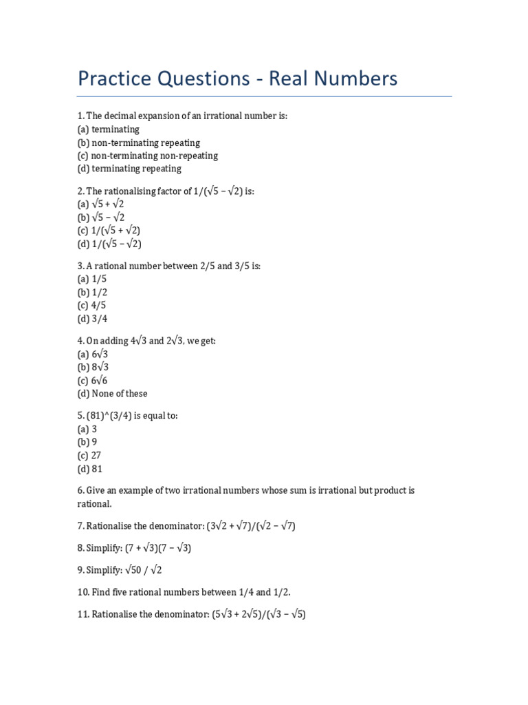 Practice Questions Updated | PDF