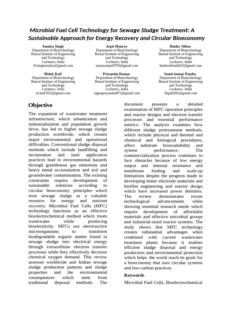 Microbial Fuel cell Technology | PDF | Redox | Sewage Treatment
