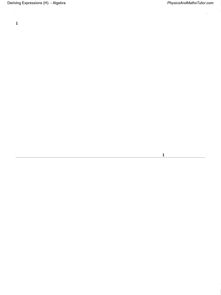 Deriving Expressions (H) QP | PDF | Sphere | Area
