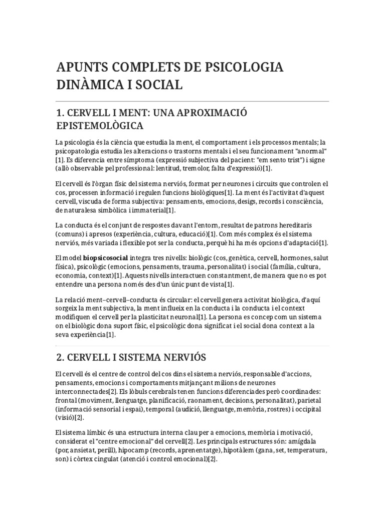 Psicologia Dinàmica Apunts 2 | PDF