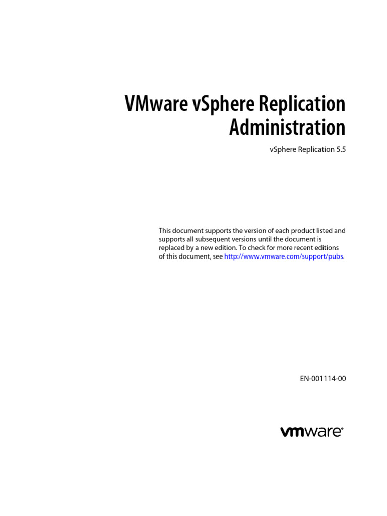 VMware VSphere Replication Administratio | PDF | Replication (Computing ...
