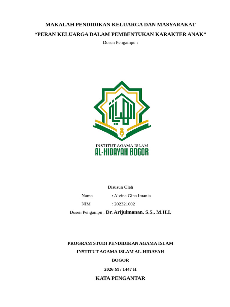 Makalah - Pendidikan Keluarga Dan Masyarakat - Ina Salinan | PDF