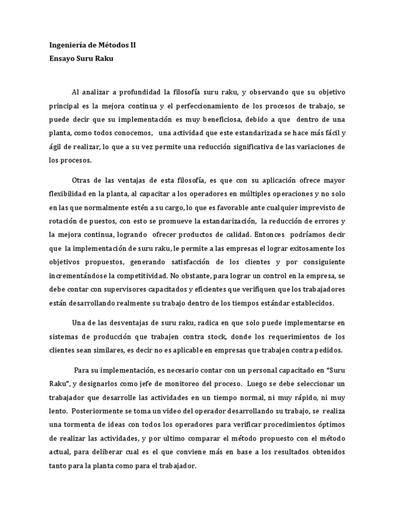 Implementación de Suru Raku en Procesos | PDF | Tecnología