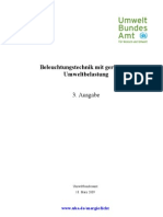 UBA, Beleuchtungstechnik Mit Geringer Umweltbelastung, 3-2009 (3. Ausgabe)