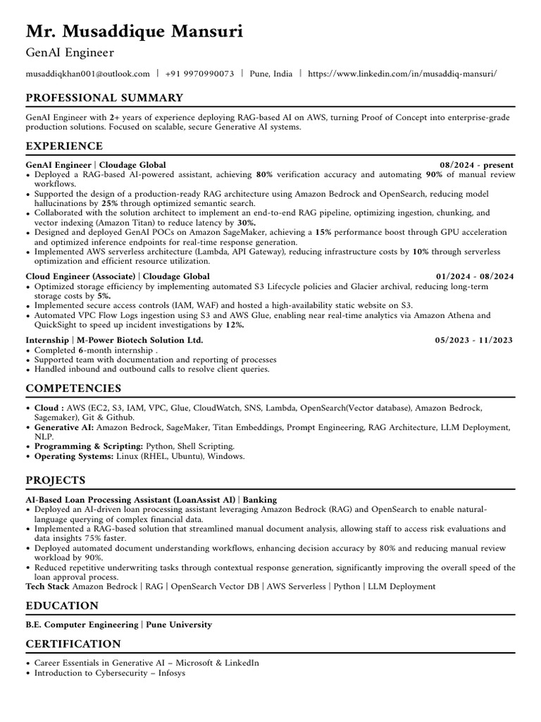 Mr. Musa FlowCV Resume | PDF | Amazon Web Services | Cloud Computing
