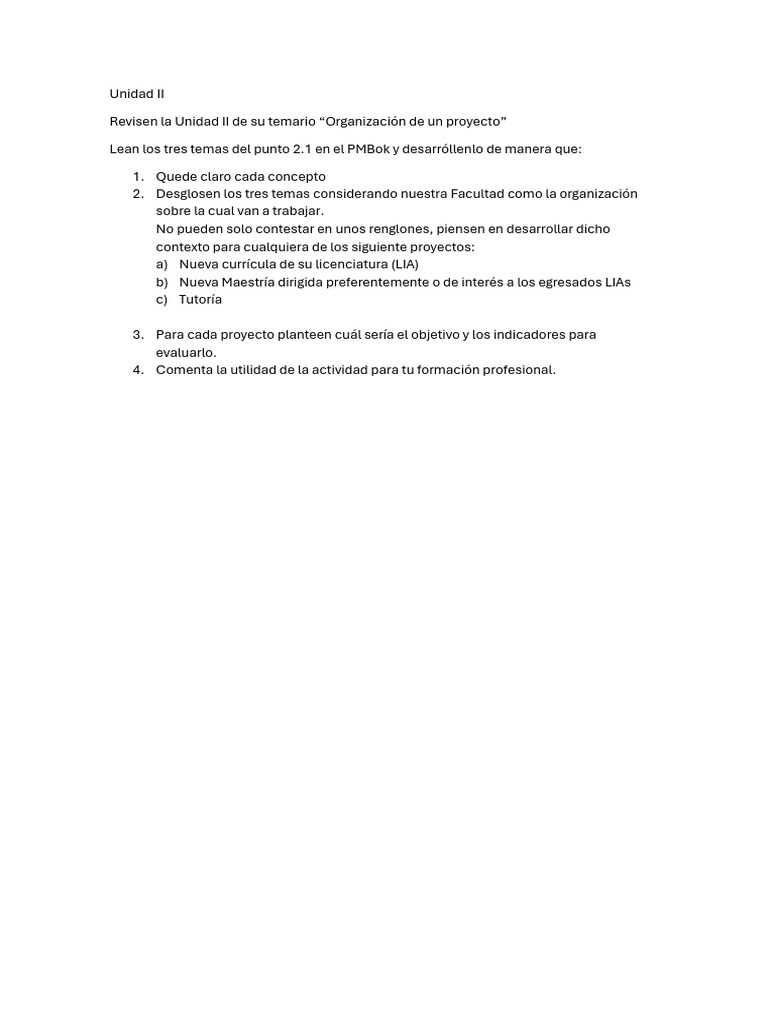 Unidad II Tema 2.1 | PDF