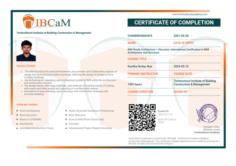 Tsa Certificate - Tsa21g1116 (Chandrasekar r ) | PDF