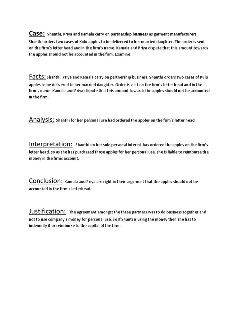 Case:: Facts | PDF